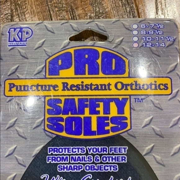 KP industries Pro Safety soles orthotics 12-14 - Picture 2 of 7